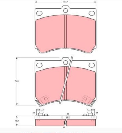 Juego de pastillas de freno para eje delantero TRW GDB1029 nuevas y originales para MAZDA - Imagen 3