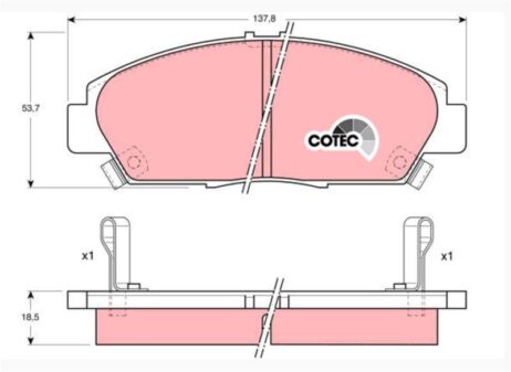Juego de pastillas de freno para eje delantero TRW GDB1061 nuevas y originales para HONDA - Imagen 3