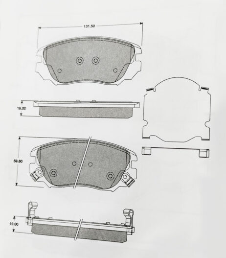 Jeu de plaquettes de frein d'essieu avant TRW GDB1782 d'origine neuves pour BUICK CHEVROLET OPEL SAAB VAUXHALL - Image 3