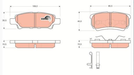 Véritable nouveau jeu de plaquettes de frein TRW pour essieu avant et arrière GDB3341YO pour DODGE JEEP MITSUBISHI - Image 3