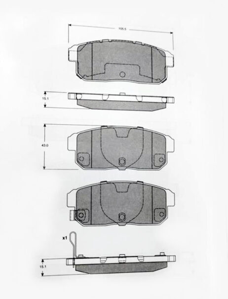 Jeu de plaquettes de frein d'origine TRW pour essieu arrière GDB3357 pour MAZDA NISSAN - Image 3