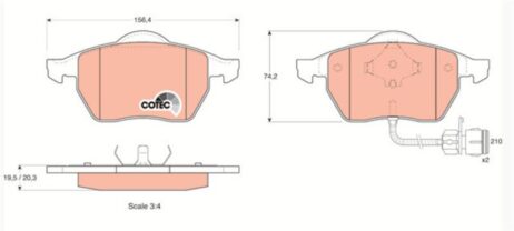 Nuovo set pastiglie freno anteriore TRW GDB1049YO originale per AUDI SEAT SKODA VW - Immagine 3
