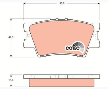 Conjunto de pastilhas de freio TRW eixo traseiro GDB3426 original novo para LEXUS TOYOTA - Imagem 3