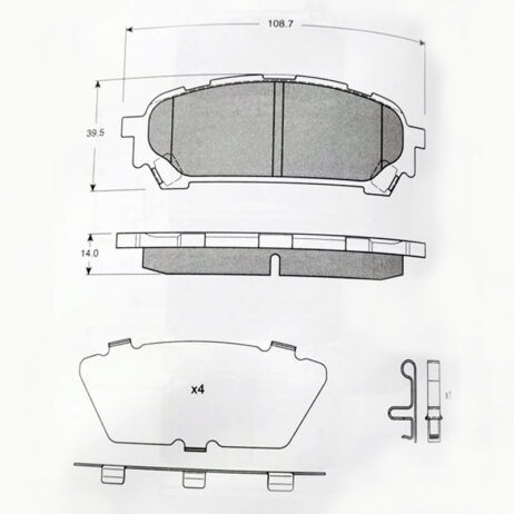 ชุดผ้าเบรกเพลาหลัง TRW GDB3395 ใหม่แท้สำหรับ SUBARU - ภาพที่ 2