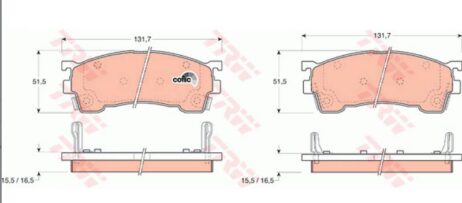 Genuine New TRW Front Axle GDB1139YO Brake Pad Set For MAZDA - Image 3