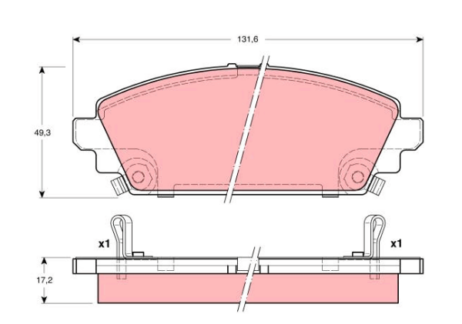Genuine New TRW Front Axle GDB3189 Brake Pad Set For HONDA - Image 3
