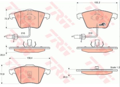 Genuine New TRW Front Axle GDB1528 Brake Pad Set For AUDI - Image 3