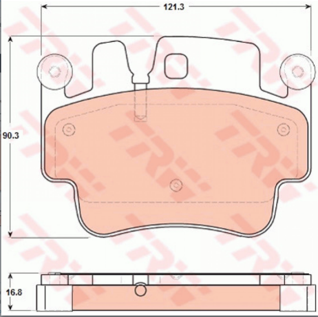 Genuine New TRW Front Axle And Rear Axle GDB1742 Brake Pad Set For PORSCHE - Image 3